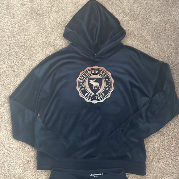 Abercrombie kids Matching velour hoodie and pants set size 15-16 - Picture 2 of 3